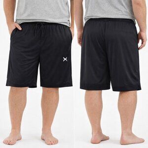 Game Time Big Men's Active Rapid Dry Tech Black Shorts - 3XL 46-48 waist